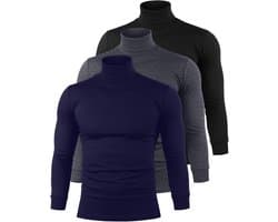 3 delige Thermoshirts voor Heren met Col en Lange Mouwen