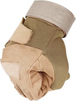 Handschoenen voor heren, volledige vingers, militaire tactische handschoenen, antislip, slijtvast, voor fietsen, fietsen en motorfietsen (bruin, L) — thumbnail 2