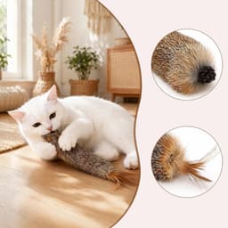3 stuks kattenspeelgoed, zacht pluizig interactief kattenspeelgoed, licht kattenspeelgoed, veren van zacht pluche, interessant veerspeelgoed voor katten voor huiskatten — thumbnail 4