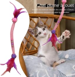 Bijttouw voor kattenspeelgoed, katten, van verentouw met – bijtspeelgoed, kittens, binnen en buiten, elst — thumbnail 5