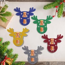 Kerstgeldgeschenken, 16 stuks rendieren vilten kerstcadeauverpakking, kerstcadeauverpakking, Ren vilt, verpakking kerstcadeau, kerstdecoratie om cadeau te geven voor geld — thumbnail 2