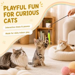 15 stuks kattenspeelgoed, vervangend kattenspeelgoed, interactief pluche met veren voor katten, meerkleurig, voor training en fysieke beweging — thumbnail 2