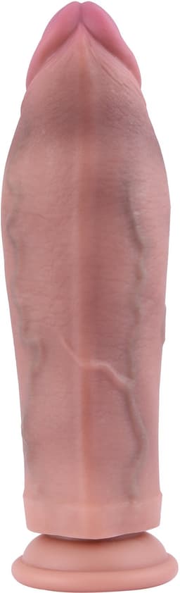 Hismith XXL Dikke Dildo 28 cm – Realistische Dildo Ø 7 cm met KlicLok – Beige — thumbnail 4