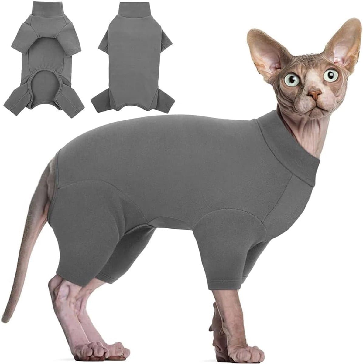 Herstelpak Voor Kat en Hond Vierpotige Onesie Herstelkleding Huisdier Recovery Suit Beschermpak Kalmerend Shirt Postoperatieve Kleding Voor Katten en Kleine Honden Maat S — afbeelding 1