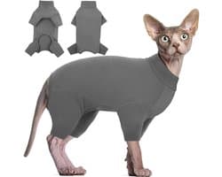 Herstelpak Voor Kat en Hond Vierpotige Onesie Herstelkleding Huisdier Recovery Suit Beschermpak Kalmerend Shirt Postoperatieve Kleding Voor Katten en Kleine Honden Maat S