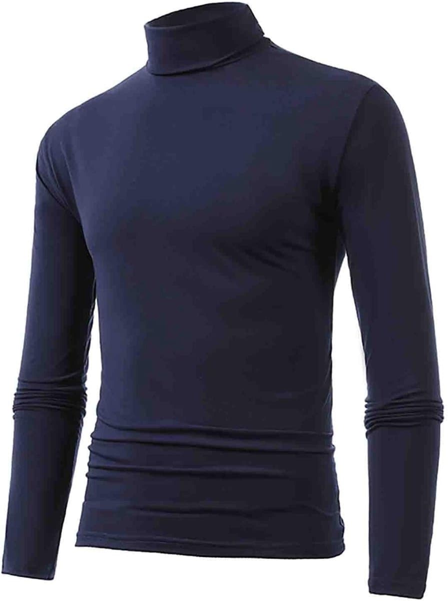 2026 Mannelijke Winter Warm Opstaande Kraag Mode Thermisch Ondergoed Mannen Basic T-Shirt Blouse Trui Lange Mouwen — afbeelding 1