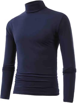 2026 Mannelijke Winter Warm Opstaande Kraag Mode Thermisch Ondergoed Mannen Basic T-Shirt Blouse Trui Lange Mouwen — thumbnail 1