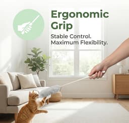 5 stuks kattenspeelgoed met veren, 38 cm lang, kattenspeelgoed, jachtstok — thumbnail 3