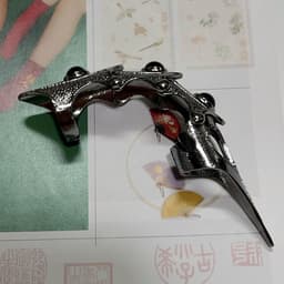 Punk Skelet Handschoen Verstelbare Metalen Vingerklauw Skelet Volledige Vingerringen voor Halloween Cosplay en Feest — thumbnail 4