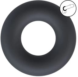 Solid Silicone Cockring - XS - Black — thumbnail 5
