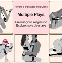 Bondage seksspeeltjes voor koppels voor nek tot pols, dij, sekssling en enkel, SM-kits, beperkingen voor set, bondageset, beperkingenset, seksspeeltjes voor beginners — thumbnail 9