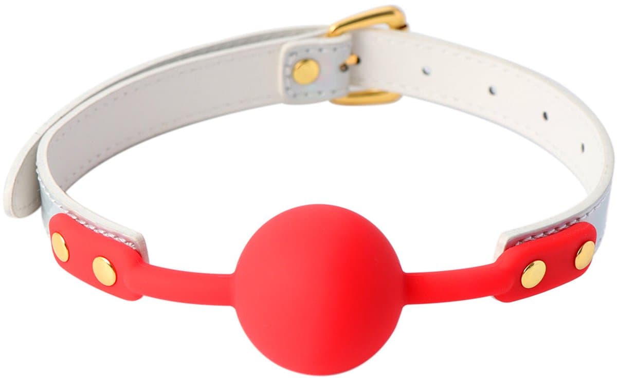 Kiotos BDSM - Summertime - Ball Gag - Wit/Rood — afbeelding 1