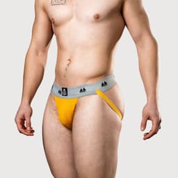 MM Sports Original Edition Swimmer/Jogger Jockstrap 2 inch Multipack 1x Red + 1x Yellow + 1x Blue - MAAT L - Heren Ondergoed - Jockstrap voor Man - Mannen Jock — thumbnail 2