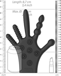 Shots - Fist It Siliconen Stimulatiehandschoen black — thumbnail 4
