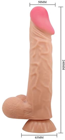 Pretty Love - Orton - Sliding Skin 24 cm (Ø 5 cm) - Nude — thumbnail 4