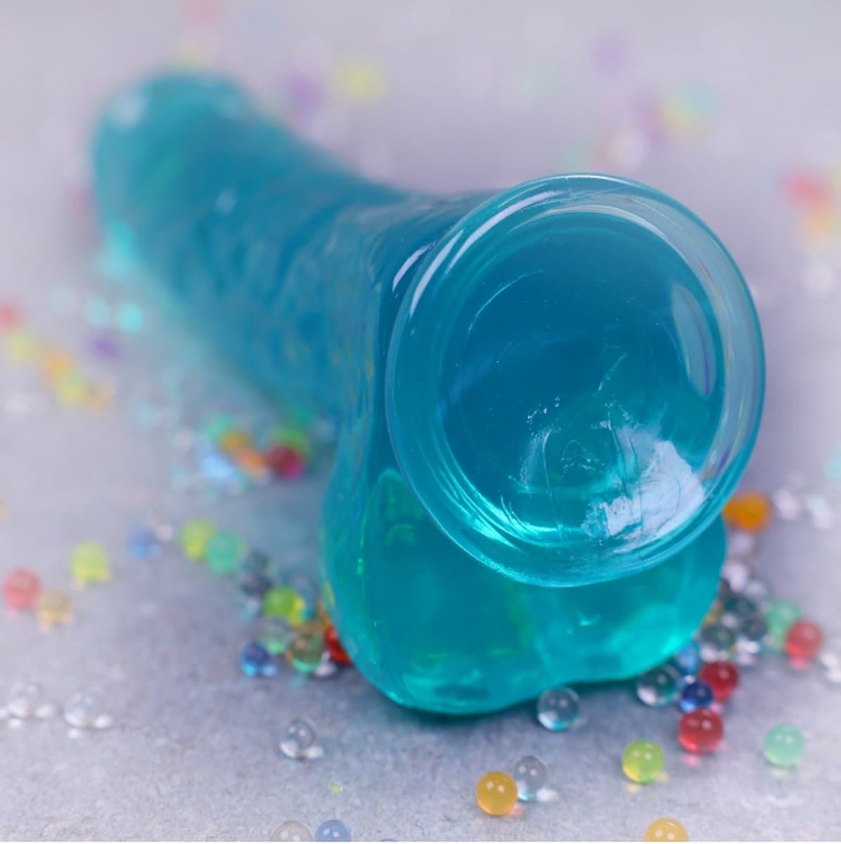 6" / 15 cm Realistic Dildo With Balls - Transparent — afbeelding 1