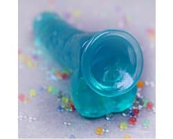 6" / 15 cm Realistic Dildo With Balls - Transparent