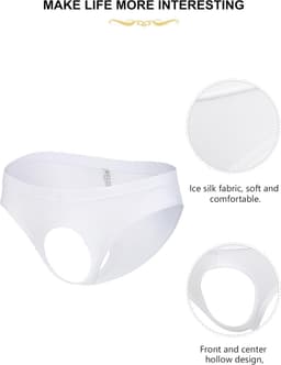 Herenslip Tanga Slip met Open Voorkant Seksueel Ondergoed Comfortabel IJs Zijde — thumbnail 2