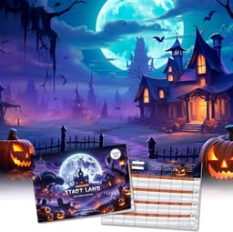 Griezelige Halloween Spelletjes voor Gezinnen - 50 Vellen Stad, Land, Rivier Quiz — thumbnail 7