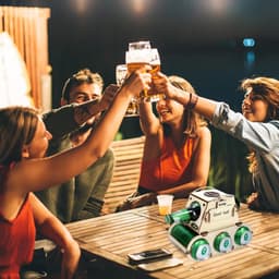 Houten Bierdrager - Tankvormige Bierkist van Hout - DIY Bierfleshouder - Verjaardagscadeau voor Mannen — thumbnail 4