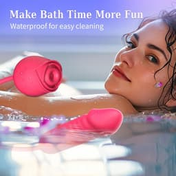 Daity Rose Vibrator voor Vrouwen – Thrusting G-spot Dildo met 10 Zuigstanden – Clitoris Stimulator – Sex Toys voor Vrouwen en Koppels – Dubbelzijdig Seksspeeltje-rood — thumbnail 4