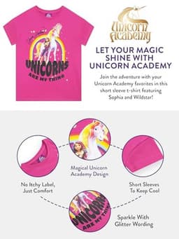 Meisjes T-shirt met Eenhoorn en Regenboog | Sprankelende Top voor Kinderen — thumbnail 2