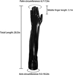 Lange Stretchy Handschoenen Lang Lederlook Elastische Galavond Dansjurk Accessoire — thumbnail 5