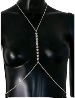 Diamond Desire – Sexy Lichaamssieraad met Kristallen – Zilveren Body Chain voor Dames – Erotisch Sierraad – Erotische Accessoire – Clubwear – Erotisch feest – Elegant – Dare to Undress — thumbnail 6