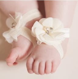 Barefoot Sandals voor Baby Meisjes met Bloemen — thumbnail 3