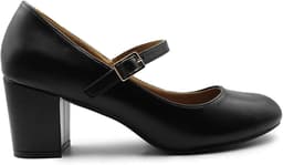Dames Mary Jane Pumps Plat - Elegante Ronde Neus Comfortabele Sluiting — thumbnail 3