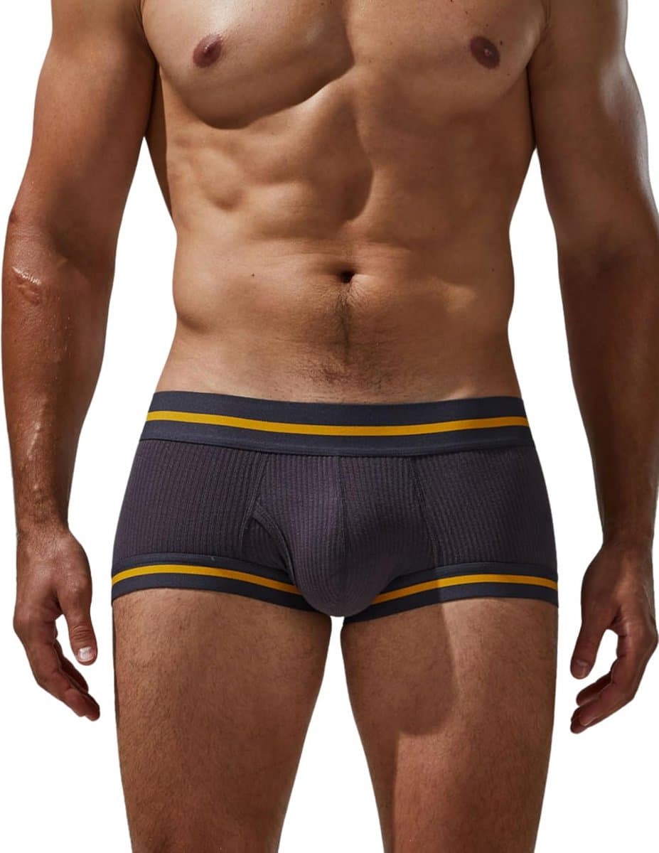 Heren Low Rise Boxer Briefs Sexy IJs Zijde Ondergoed — afbeelding 1