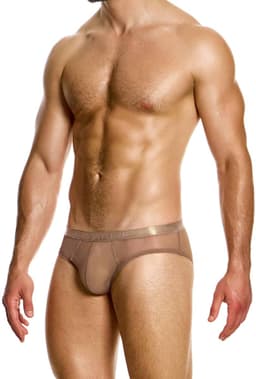 MODUS VIVENDI Mesh Through Classic Brief Skin - MAAT M - Erotisch Heren Ondergoed - Slip voor Man - Sexy mannen Slip — thumbnail 4