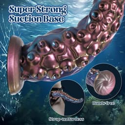 Power Monsters - Maelstrom Beastlord - Tentakel Dildo - Blauw/Paars/Goud — thumbnail 5