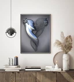 Set van 3 Romantische Abstracte Sculptuur Posters - Stijlvolle Wanddecoratie voor Stijlvol Interieur — thumbnail 2