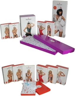 Verleidelijke Lingerieset met Korset, Jarretels en String - Mooie Geschenkdoos — thumbnail 3