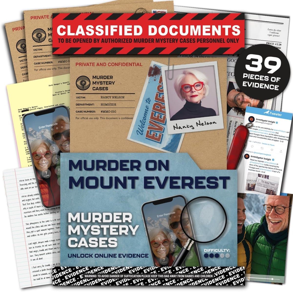 Moordspel - Mysteriespel Volwassenen - Cold Case Oplossen - Inclusief 39 Bewijsstukken - 35 x 1 cm — afbeelding 1