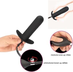 Oneay Opblaasbare siliconen anaalplug met rek- en expansiefunctie, stimulatiepomp en ventiel. Veilige siliconen anaalpomp voor mannen, vrouwen en beginners — thumbnail 4