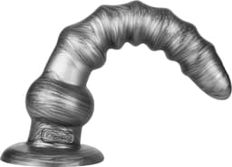 LoveToy - Vibrax Slider - Lange Vibrerende Anaal Dildo - 32 cm - Zilver — thumbnail 2
