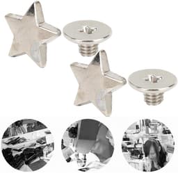 20 Pcs Star Shape Rivet, Star Stud Button Star Rivets Press Studs DIY Clothes Shoes Decoration with Screws(Silver) — thumbnail 5