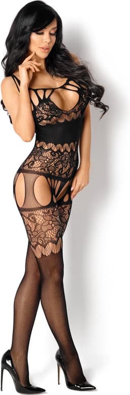 Beauty Night- Yolanda- bodystocking zwart S/L S t/m L — thumbnail 2