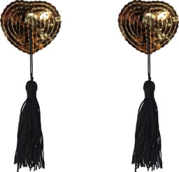 Tepelstickers - Tepelsieraden - Tepelversiering - Nipple covers - Herbruikbare stickers - Sexy Tepel Plakker - Party - Burlesque - Gipsy - Goud — thumbnail 2