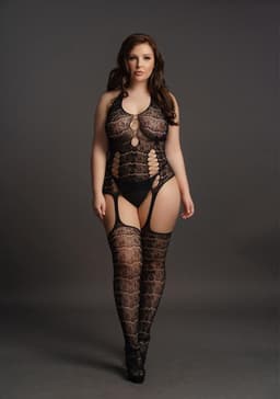 Kant Suspender Bodystocking - Plus Size — thumbnail 7
