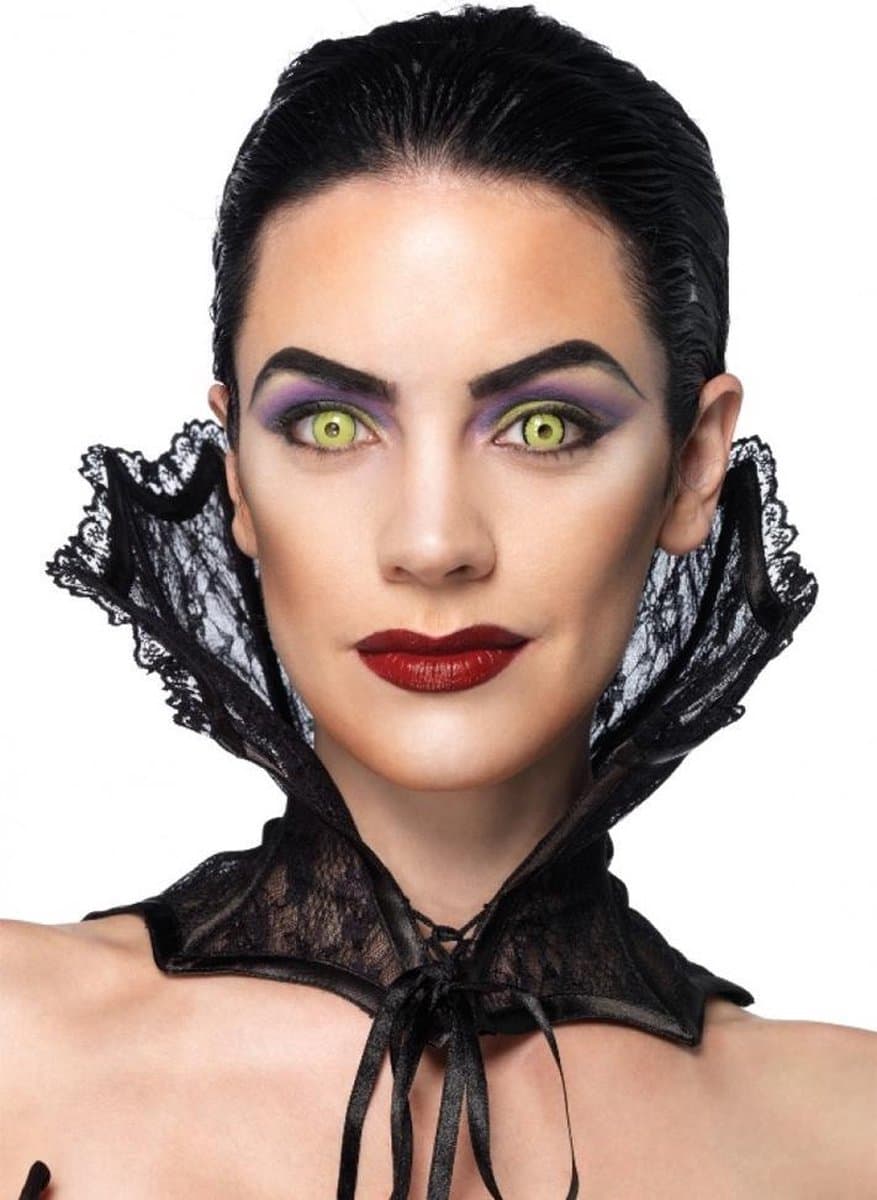 Kanten Nek Corsetje met Vetersluiting - Zwart - One Size — afbeelding 1