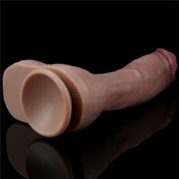 Lovetoy - Realistic Cocksucker Training Dildo - Platinum Silicone - 27cm — thumbnail 13