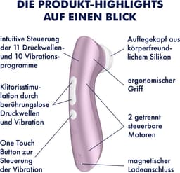 Satisfyer Pro 2 Plus trillingen, drukgolven en trillingen, 2 afzonderlijke motoren, batterijtechnologie, waterdicht — thumbnail 2