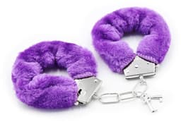 Handboeien pluche - Fluffy handboeien - Hand cuffs - Roleplay - Erotische speeltjes - Seksspeeltje - Vastbinden - Erotiek - Inclusief 2 sleuteltjes - Paars - Jonyx — thumbnail 1