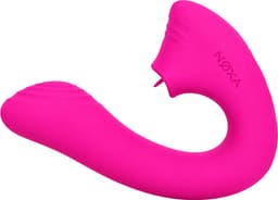 NØXA Kiss – Tongvibrator – 2-in-1 G-spot & Clitoris Vibrator – Vibrator voor Vrouwen – App & Afstandsbediening – Meerdere Vibratiestanden – Waterbestendig – Felroze — thumbnail 2