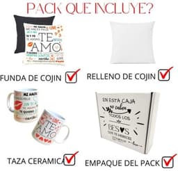 Romantische cadeaus voor koppels - Kussen en Mok met Liefdesboodschappen - Originele Geschenken voor Valentijnsdag, Verjaardag en Jubileum — thumbnail 3