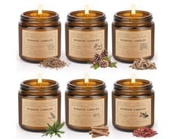 Cadeauset van 6 Geurkaarsen in Glas voor Dames en Heren