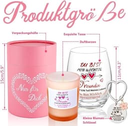 Persoonlijk Cadeau voor Vrouwen, Gegraveerd Wijnglas en Geurkaars Set, Perfect voor Verjaardagen en Speciale Gelegenheden — thumbnail 3